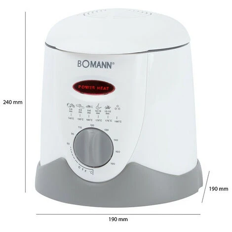Friteuse Et Fondue Pour 6 Personnes 1L Bomann FFR 1290 CB Blanc 5 Friteuse Et Fondue Pour 6 Personnes 1L Bomann FFR 1290 CB Blanc – Image 3