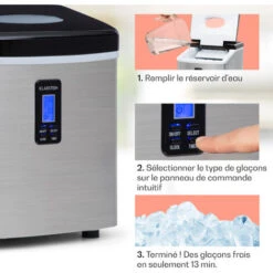 Mr. Black-Frost Machine à Glacons 150W Acier 15kg -Petit Électroménager 13732475 4
