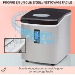 Mr. Black-Frost Machine à Glacons 150W Acier 15kg -Petit Électroménager 13732475 5