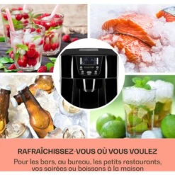 Ice Volcano 2G Machine à Glaçons LED 12 Kg En 24 H 2L 6-10 Min Noir -Petit Électroménager 13732930 3 1
