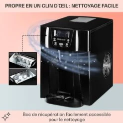 Ice Volcano 2G Machine à Glaçons LED 12 Kg En 24 H 2L 6-10 Min Noir -Petit Électroménager 13732930 5