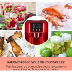 Ice Volcano 2GR Machine à Glaçons 2 Ltr LED 12kg/24h - Rouge -Petit Électroménager 13732937 3