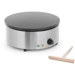 Crêpière Électrique Professionnelle Diamètre 40 Cm 3000W 230V Inox Fonte Téflon