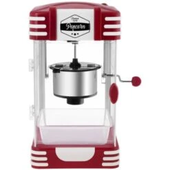 Machine à Popcorn Maison Vintage Retro Rouge Popcorn Maker 300 Watts Rouge Neuf -Petit Électroménager 13814547 3