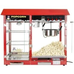 Machine À Popcorn Appareil Pop Corn Rouge Vitrine Présentation Chauffante 5kg/h -Petit Électroménager 14158564 4