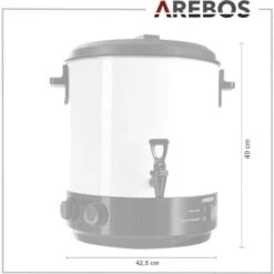 AREBOS Stérilisateur Et Distributeur De Boissons Chaudes Autocuiseur 28 L 1800 W Réglage De La Température En Continu 30-110 °C -Petit Électroménager 16267484 5
