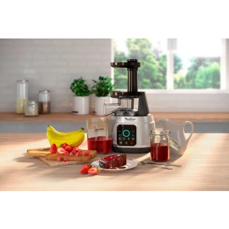 MOULINEX Extracteur De Jus 150W Aluminium / Noir 0,8l 4 Vitesses Pressage à Froid Rotation 80 Trs/min Multifonctions Glace Con 7 MOULINEX Extracteur De Jus 150W Aluminium / Noir 0,8l 4 Vitesses Pressage à Froid Rotation 80 Trs/min Multifonctions Glace Con – Image 5