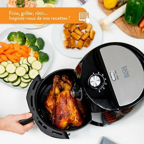 Friteuse électrique Sans Huile Friteuse à Air Chaud 3.5L TORNADO 1400W Cuisson Rapide En Une Touche Avec Timer Avec Conseil De Cuisson 4 Friteuse électrique Sans Huile Friteuse à Air Chaud 3.5L TORNADO 1400W Cuisson Rapide En Une Touche Avec Timer Avec Conseil De Cuisson – Image 2