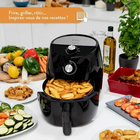 Friteuse électrique Sans Huile Friteuse à Air Chaud 3.5L TORNADO 1400W Cuisson Rapide En Une Touche Avec Timer Avec Conseil De Cuisson 5 Friteuse électrique Sans Huile Friteuse à Air Chaud 3.5L TORNADO 1400W Cuisson Rapide En Une Touche Avec Timer Avec Conseil De Cuisson – Image 3