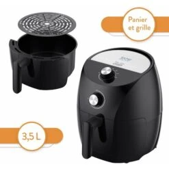 Friteuse électrique Sans Huile Friteuse à Air Chaud 3.5L TORNADO 1400W Cuisson Rapide En Une Touche Avec Timer Avec Conseil De Cuisson 11 Friteuse électrique Sans Huile Friteuse à Air Chaud 3.5L TORNADO 1400W Cuisson Rapide En Une Touche Avec Timer Avec Conseil De Cuisson -Petit Électroménager 18034875 5