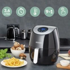 Friteuse Sans Huile 9en1 Friteuse électrique 3,6 L 1500W Noir Avec écran Tactile Livret De Recettes -Petit Électroménager 18476616 4