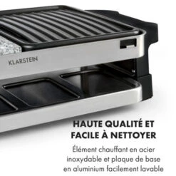 Sirloin Appareil à Raclette Pour 8 Personnes 1500W Aluminium & Pierre -Petit Électroménager 22845387 3