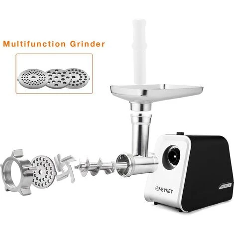 Hachoir à Viande électrique Multifonction Avec 3 Plaques De Broyage Pour Saucisse Noir 5 Hachoir à Viande électrique Multifonction Avec 3 Plaques De Broyage Pour Saucisse Noir – Image 3