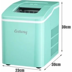 COSTWAY Machine à Glaçons De Comptoir 12KG /24H Portable 9 Glaçons Par 8 Min Avec Réservoir 1,6L (Vert) -Petit Électroménager 23501491 5