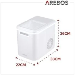 AREBOS Machine à Glaçons Cuillère à Glaçons Et Panier 2,2L Icemaker Machine à Glace 12KG En 24h -Petit Électroménager 26925263 5