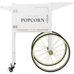 Chariot Pour Machine À Pop Corn Professionnelle Chariot Popcorn Acier Blanc & Or -Petit Électroménager 28259106 5
