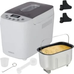 AREBOS Machine à Pain 1500g Pain De Pâte 15 Programmes 3 Vitesses Minuteur 850 W