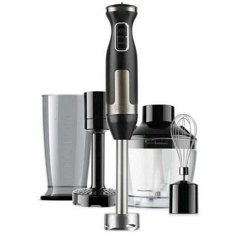 Black & Decker Black And Decker - Mixeur Plongeant 1500W Inox Avec Accessoires - BXHBA1500E 3 Black & Decker Black And Decker - Mixeur Plongeant 1500W Inox Avec Accessoires - BXHBA1500E