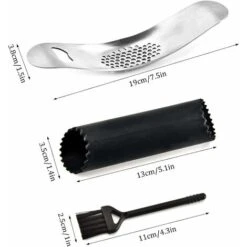 AIDUCHO Presse-Ail Ensemble De Presse-Ail Manuel Presse-ail Manuelle D'acier Inoxydable De Ménage Avec Fonction Décapsuleur Pour La Cuisine Avec éplucheur D'ail En Silicone Et Brosse De Nettoyage 8 AIDUCHO Presse-Ail Ensemble De Presse-Ail Manuel Presse-ail Manuelle D'acier Inoxydable De Ménage Avec Fonction Décapsuleur Pour La Cuisine Avec éplucheur D'ail En Silicone Et Brosse De Nettoyage -Petit Électroménager 32753455 2