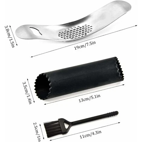 AIDUCHO Presse-Ail Ensemble De Presse-Ail Manuel Presse-ail Manuelle D'acier Inoxydable De Ménage Avec Fonction Décapsuleur Pour La Cuisine Avec éplucheur D'ail En Silicone Et Brosse De Nettoyage 4 AIDUCHO Presse-Ail Ensemble De Presse-Ail Manuel Presse-ail Manuelle D'acier Inoxydable De Ménage Avec Fonction Décapsuleur Pour La Cuisine Avec éplucheur D'ail En Silicone Et Brosse De Nettoyage – Image 2