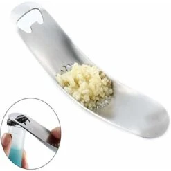 AIDUCHO Presse-Ail Ensemble De Presse-Ail Manuel Presse-ail Manuelle D'acier Inoxydable De Ménage Avec Fonction Décapsuleur Pour La Cuisine Avec éplucheur D'ail En Silicone Et Brosse De Nettoyage 9 AIDUCHO Presse-Ail Ensemble De Presse-Ail Manuel Presse-ail Manuelle D'acier Inoxydable De Ménage Avec Fonction Décapsuleur Pour La Cuisine Avec éplucheur D'ail En Silicone Et Brosse De Nettoyage -Petit Électroménager 32753455 3