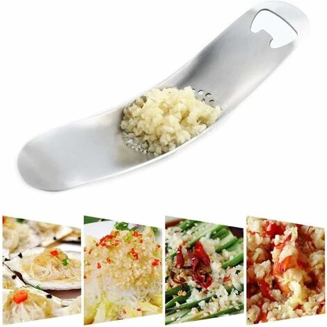 AIDUCHO Presse-Ail Ensemble De Presse-Ail Manuel Presse-ail Manuelle D'acier Inoxydable De Ménage Avec Fonction Décapsuleur Pour La Cuisine Avec éplucheur D'ail En Silicone Et Brosse De Nettoyage 6 AIDUCHO Presse-Ail Ensemble De Presse-Ail Manuel Presse-ail Manuelle D'acier Inoxydable De Ménage Avec Fonction Décapsuleur Pour La Cuisine Avec éplucheur D'ail En Silicone Et Brosse De Nettoyage – Image 4