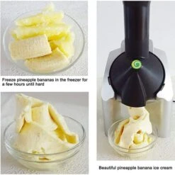 Machine A Sorbet Aux Fruits Electrique Pour Sorbetiere Pour Faire Des Desserts A La Creme Glacee Vegetaliens -Petit Électroménager 33768944 3
