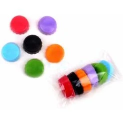 Lot De 6 Bouchons Couronne En Silicone LITZEE, Bouchon De Bouteille, Bouchon En Silicone Respectueux De L'environnement, Bouchon De Bière Réutilisable Couleur Aléatoire -Petit Électroménager 33912938 5