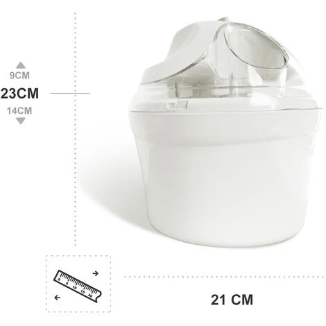 Sorbetière, Machine à Glace Sorbet, Blanc, Puissance électrique: 12 W 6 Sorbetière, Machine à Glace Sorbet, Blanc, Puissance électrique: 12 W – Image 4