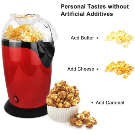 Machine à Popcorn Maison, Appareil à Popcorn Eléctrique, Rouge, Dimensions: 30,5 X 17 X 16,3 Cm 6 Machine à Popcorn Maison, Appareil à Popcorn Eléctrique, Rouge, Dimensions: 30,5 X 17 X 16,3 Cm – Image 4