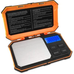 Balance De Précision, 200g/0.01g, 50g De Poids D'étalonnage, Balance De Precision 0.01g, Balance De Poche Avec Écran LCD, Avec Fonction De Tare, Acier Inoxydable (Batterie Incluse)