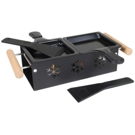 Paris Prix - Appareil à Raclette Duo Bougie 32cm Noir 3 Paris Prix - Appareil à Raclette Duo Bougie 32cm Noir