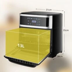 COSTWAY Four à Air 13 L, 1700 W ,8 En 1 Avec écran Tactile Et 8 Programmes Prédéfinis Noir -Petit Électroménager 45764304 5