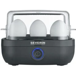 Severin EK 3165 Cuiseur à Oeufs Sans BPA, Avec Verre Doseur, Avec Pique-œuf Noir