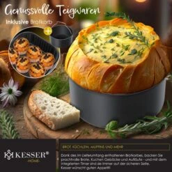 Kesser® XXL 5,5 litres Friteuse à Air Chaud Acier Inoxydable Corbeille à Pain Incluse Friteuse 1 700 W Friteuse Airfryer Écran Tactile 8 programmes Sans Huile ✓ Four ✓ Air Chaud ✓ Gril Sans Gr -Petit Électroménager 50753064 4