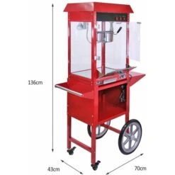KuKoo – Machine à Popcorn Professionnelle D’une Capacité De 226g Et Chariot -Petit Électroménager 50953099 5