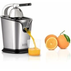 Presse Agrumes électrique Levier Pour Jus Citron Orange Pamplemousse SICILIA En Inox 160W Rapide Automatique Silencieux