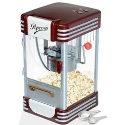 Nova Machine Pop-corn De Style Rétro Professionnel Avec Pot En Acier Inoxydable