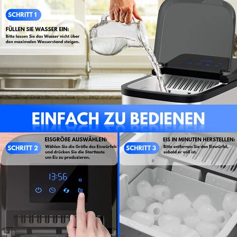 Machine à Glaçons Bac à Glaçons LCD 2,2 L En Acier Inoxydable 120 W-150 W 0,8 Litre 4 Machine à Glaçons Bac à Glaçons LCD 2,2 L En Acier Inoxydable 120 W-150 W 0,8 Litre – Image 2