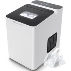 COSTWAY Machine à Glaçons 15 Kg En 24h, Glaçons Automatiques Rapide Prêt En 6 Min Blanc