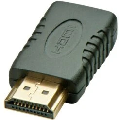 LINDY 41208 HDMI Adaptateur [1x HDMI Mâle - 1x HDMI Femelle C Mini] Noir