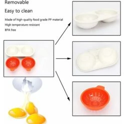 Eierkocher Mini-Ei Zum Kochen In Der Mikrowelle Schalenloser Eierkocher Gekochtes Ei Wilderer Spiegeleier Gesundes Kochen Von Eiern Geeignet Für Ofen Und Mikrowelle Bequem Und Schnell, Betterlife -Petit Électroménager 54944447 4