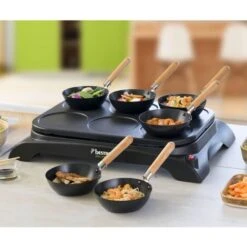 Ensemble De Wok Et Crêpière 6 Personnes AWS600 1000 W Noir Bestron -Petit Électroménager 55804057 5