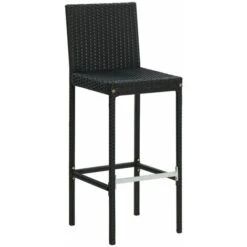 Nova Les Tabourets De Bar Avec Coussins Définissent 2 Pcs Dans Polyrattan Avec Des Reproches De Pied De Différentes Couleurs Tabourets De Bar De Jardin Et Coussins 2pcs Couleur : Crème Noire -Petit Électroménager 57224306 3