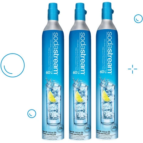 Lot De 3 Cylindres De Recharge De Gaz Co2 60l Pour Machine à Gazéifier - Sodastream - 3 X Cylindre Gaz 3 Lot De 3 Cylindres De Recharge De Gaz Co2 60l Pour Machine à Gazéifier - Sodastream - 3 X Cylindre Gaz
