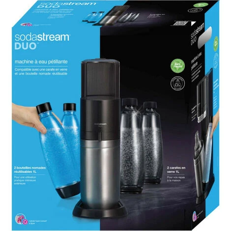 Machine à Gazéifier L'eau + 2 Bouteilles + 1 Cylindre + 2 Carafes - Sodastream - Duoncb 4 Machine à Gazéifier L'eau + 2 Bouteilles + 1 Cylindre + 2 Carafes - Sodastream - Duoncb – Image 2