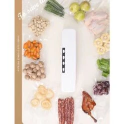 Machine D'emballage Sous Vide Domestique Machine De Scellage En Plastique Humide Et Sèche Automatique D'aliments Avec 10 Sacs Blanc -Petit Électroménager 57755022 3
