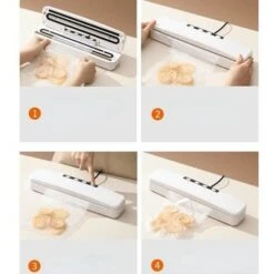 Machine D'emballage Sous Vide Domestique Machine De Scellage En Plastique Humide Et Sèche Automatique D'aliments Avec 10 Sacs Blanc -Petit Électroménager 57755022 4