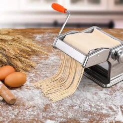 Machine à Pâtes, Machine à Pâtes Manuelle Avec Coupe-pâte, 6 Réglages D'épaisseur Réglables, Manivelle, Rouleau à Pâtes Avec Pince Fixe, Parfait Pour Les Nouilles Maison, Les Spaghettis, Les Lasagnes, -Petit Électroménager 57772676 5