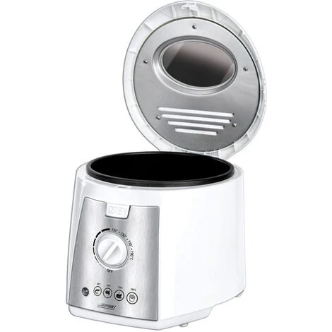 MPM MFR-07 Friteuse électrique Compacte Bol Lavable Antiadhésif De 1,5 Litre 1100W Blanc/Gris 4 MPM MFR-07 Friteuse électrique Compacte Bol Lavable Antiadhésif De 1,5 Litre 1100W Blanc/Gris – Image 2